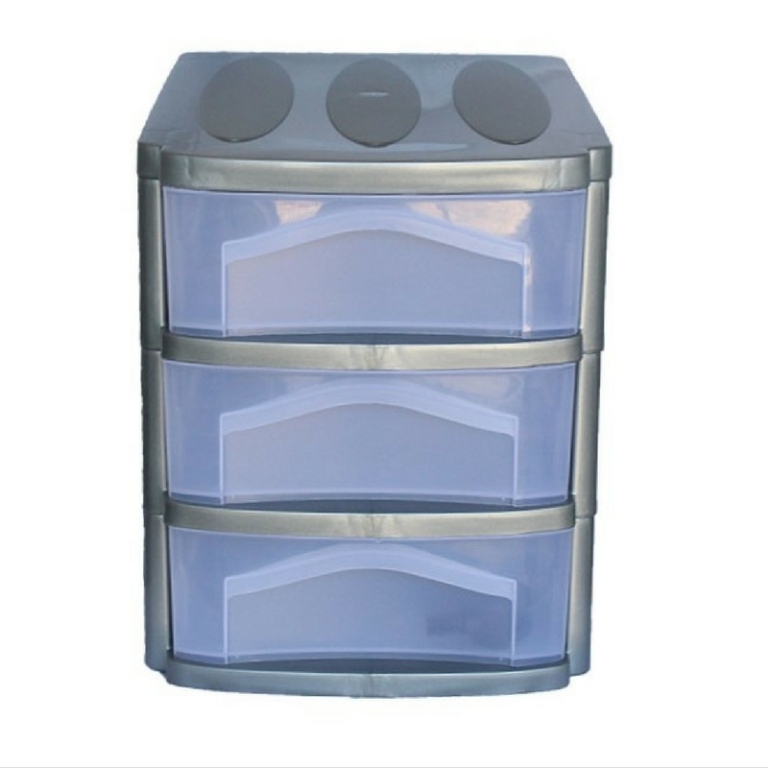 236_eh1w-2n.99008c_Πλαστική_Συρταριέρα_30x40x40cm_Γραφείου_3όροφη_με_Ρόδες_Ανθρακί-Διάφανο_BAMA_Ιταλίας