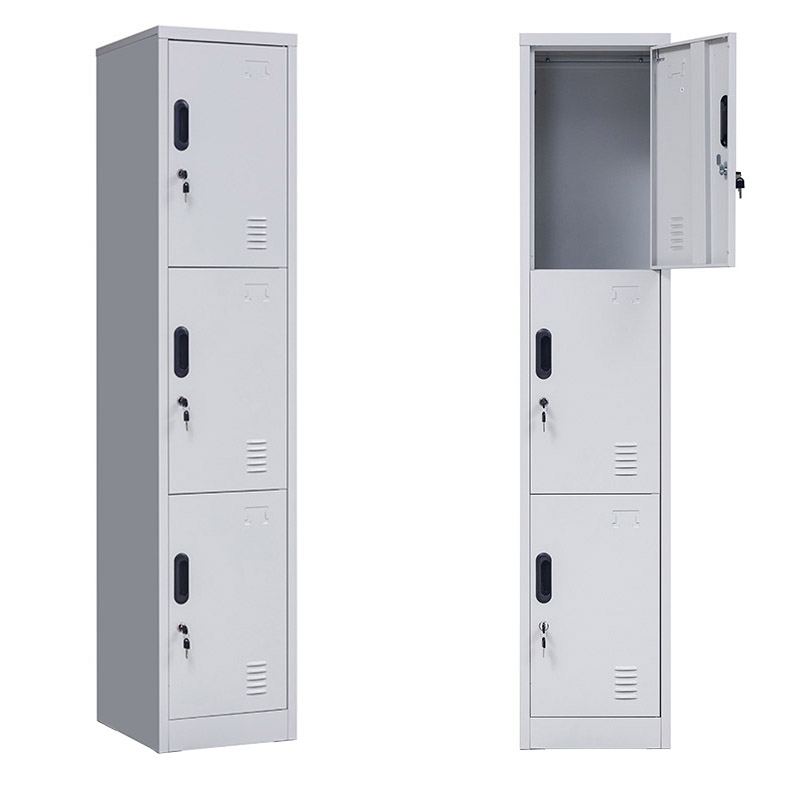 VESTA_Μεταλλική_Ντουλάπα_-_Φοριαμός_Locker_38x45x180cm_3_Αποθηκευτικοί_Χώροι_22kg_Ανοικτό_Γκρι_ΧΩΡΙΣ_ΠΟΔΙΑ