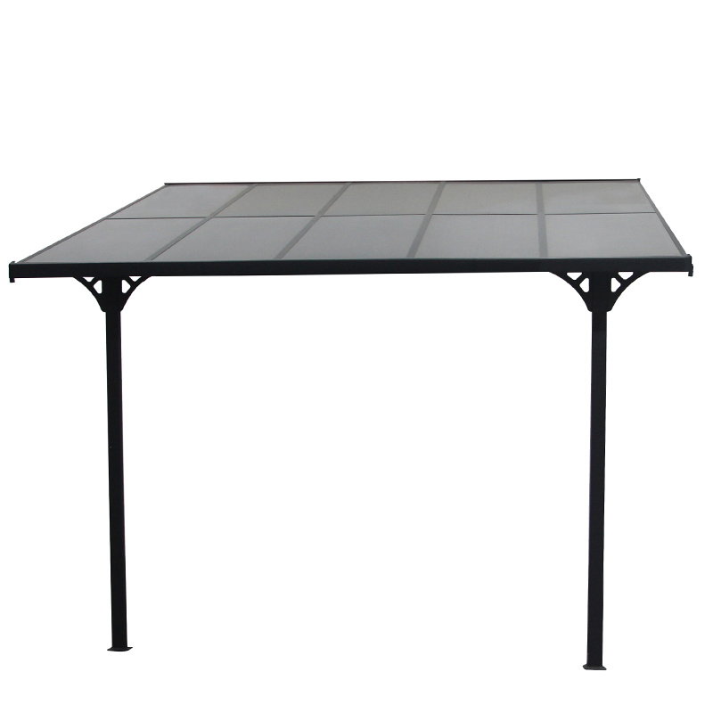 VESTA_Στέγαστρο_ΚήπουΒεράνταςΓκαράζ_313x254cm_Αλουμίνιο_Πάχους_0.8-1mm_Πολυκαρμπονικό_Πάνελ_Πάχους_6mm_Επιφάνεια_7,95m2_Ανθρακί-Διάφανο_Ανθρακί2