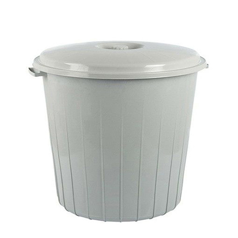 PLANET_Kάδος_Απορριμμάτων_35lt_Ø40x42cm_Πλαστικός_με_Καπάκι__Κουζίνας-Επαγγελματικός_ΓΚΡΙ_ΜΠΕΖ