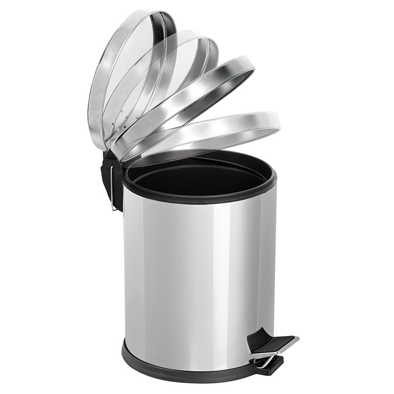 VESTA_Κάδος_Μπάνιου_5lt_με_Πεντάλ_Soft_Close__Ανοξείδωτο_Ατσάλι__ΙΝΟΧ__Γυαλιστερό_Ασημί