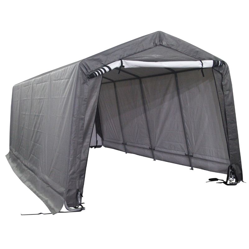 Υφασμάτινη_Αποθήκη_Κήπου_-_Κιόσκι_Γκαράζ_Κήπου_610x305x240__20'x10'x7.87'__44.65m³_Πολυαιθυλένιο_Tod_M-E_Γκρι_LILYSHED_1