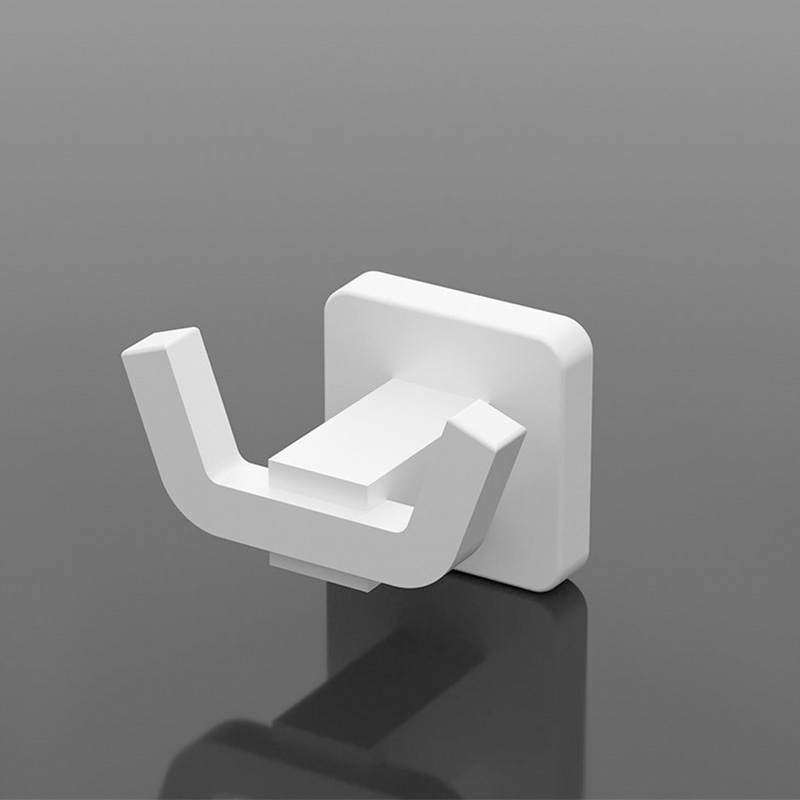 Άγκιστρο-Κρεμάστρα_2_Θέσεων_Μπάνιου_8x6x5cm_Αλουμινίου_Επιτοίχια_με_Βίδες_Λευκή_Matte