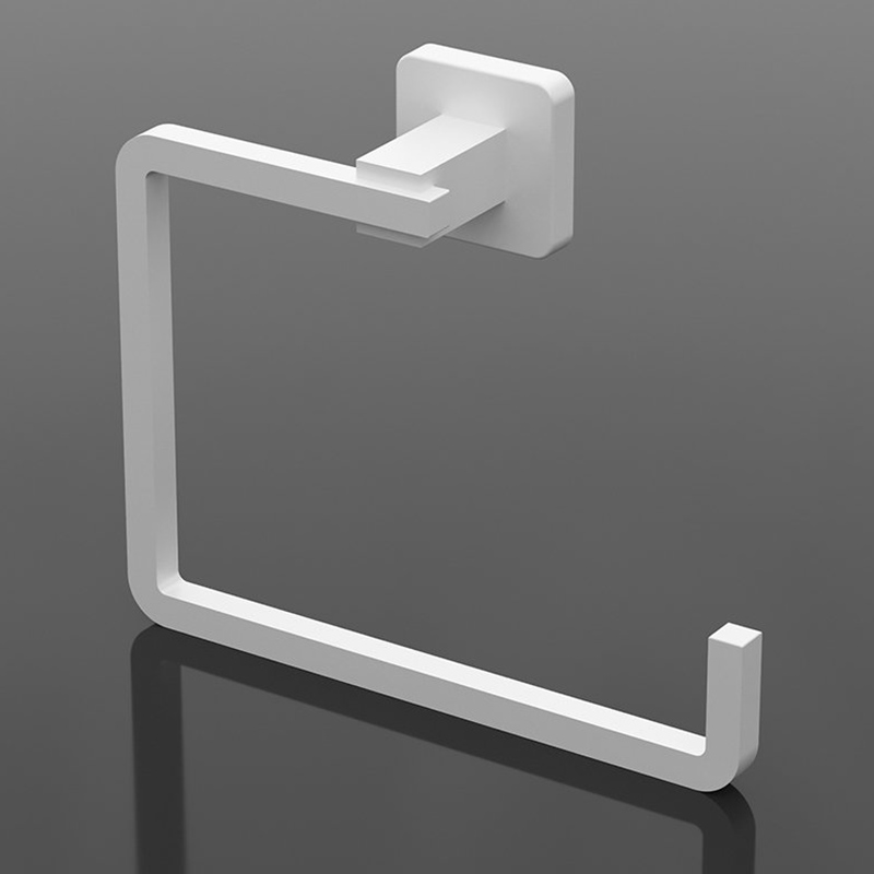 Κρεμάστρα_Πετσέτας_Μπάνιου_Αλουμινίου_Επιτοίχια_με_Βίδες_Λευκή_Matte