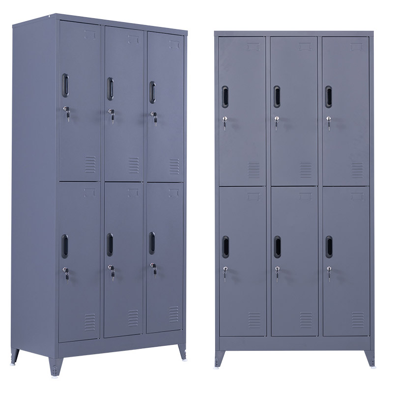 VESTA_Μεταλλική_Ντουλάπα_-_Φοριαμός_(Locker)__6_Ντουλάπια-12_Αποθηκευτικοί_Χώροι_με_Ρυθμιζόμενα_Πόδια_Ανθρακί_Ματ