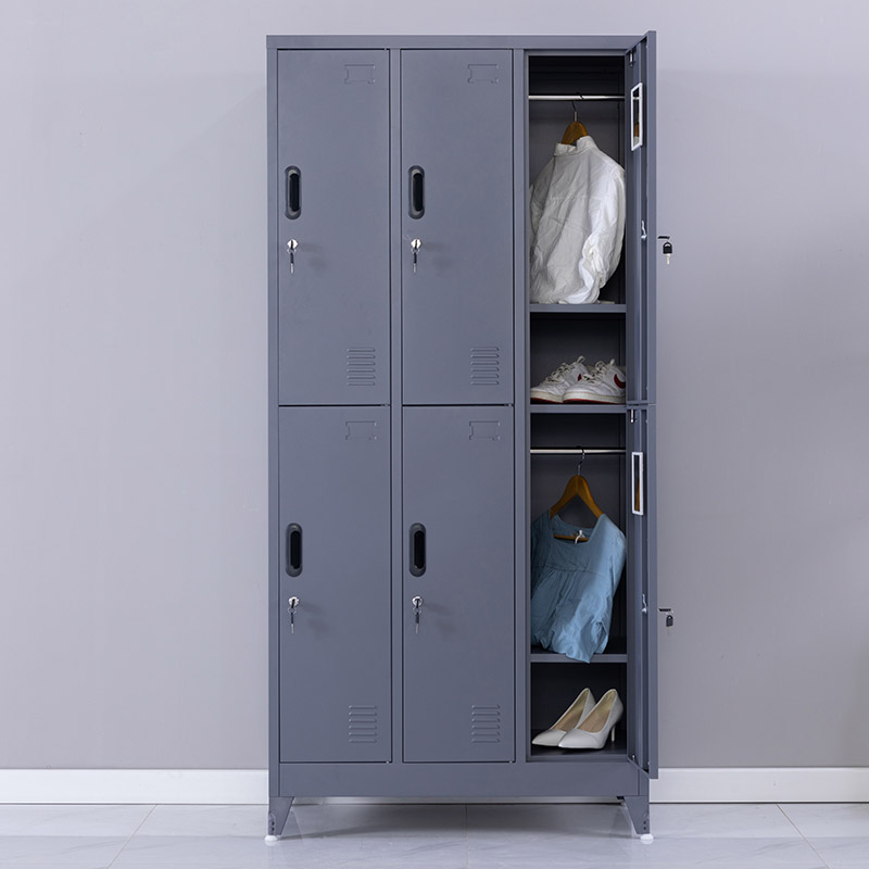 VESTA_Μεταλλική_Ντουλάπα_-_Φοριαμός_(Locker)__6_Ντουλάπια-12_Αποθηκευτικοί_Χώροι_με_Ρυθμιζόμενα_Πόδια_Ανθρακί_Ματ_3