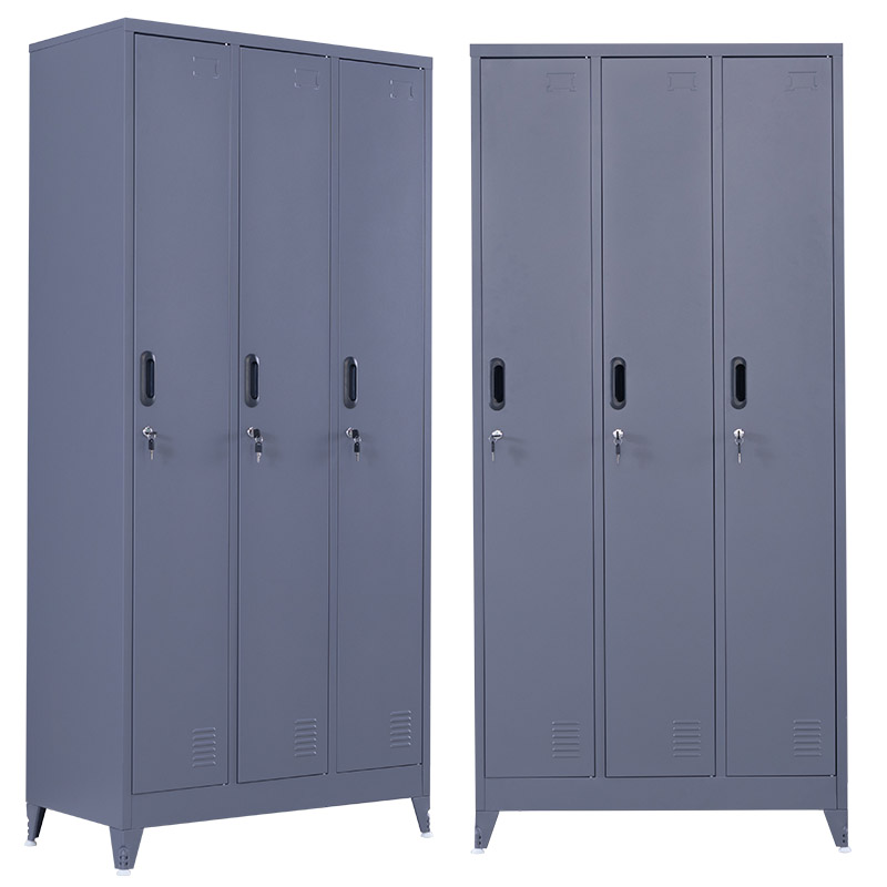 VESTA_Μεταλλική_Ντουλάπα_-_Φοριαμός_(Locker)__Τρίφυλλη_με_Ρυθμιζόμενα_Πόδια_Ανθρακί_Ματ._(1)jpg